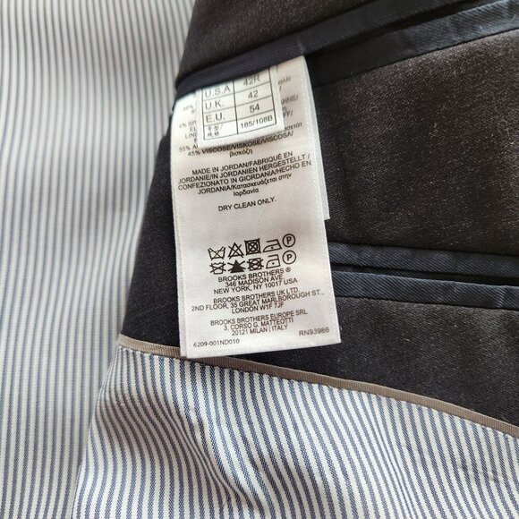 Brooks Brothers Explorer Regent Fit Blazer Size 42R Wool Blend Sport Coat Lined - Picture 8 of 9